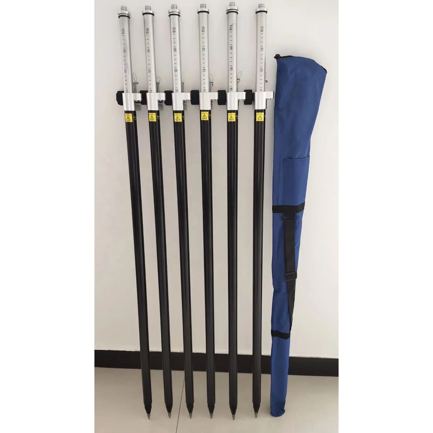 Black GPS RTK POLE 2.2M carbon fibre survey poles with 5/8' adapter for GPS RTK  SURVEYING