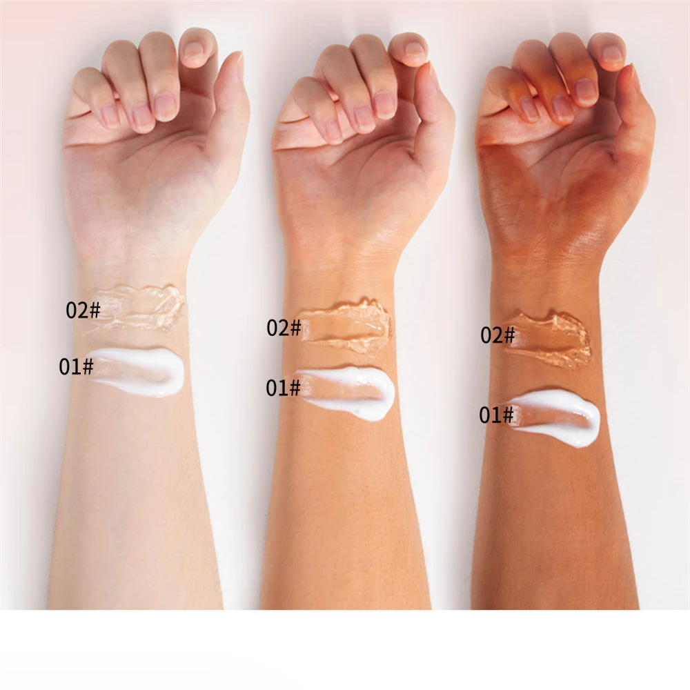 2-Color Natural Moisturizing Primer for Face Makeup Primer Gel for Eye Primer