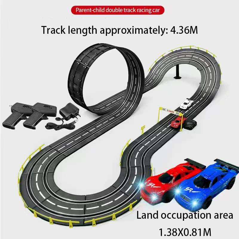 4.36M track high-speed 1/43 race track remote-controlled race track slot machine with springboard