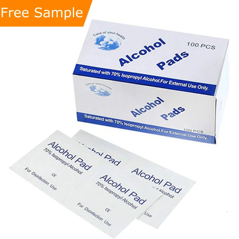 Wholesale Custom Sterile Medical Disinfecting Individual Antibacterial Isopropyl 75% Alcohol Prep Pad Wet Wipes Swabs
