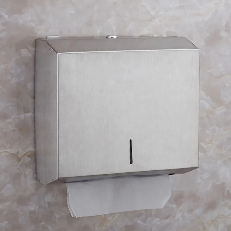 Waterproof Lockable Wall Mounted Tissue Box Commercial Paper Dispenser for Hotel Mall Bathroom