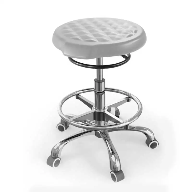 Hi5 Brand wholesale laboratory stool adjust height hydraulic tattoo workshop rolling swivel stool anti-static stool with wheels
