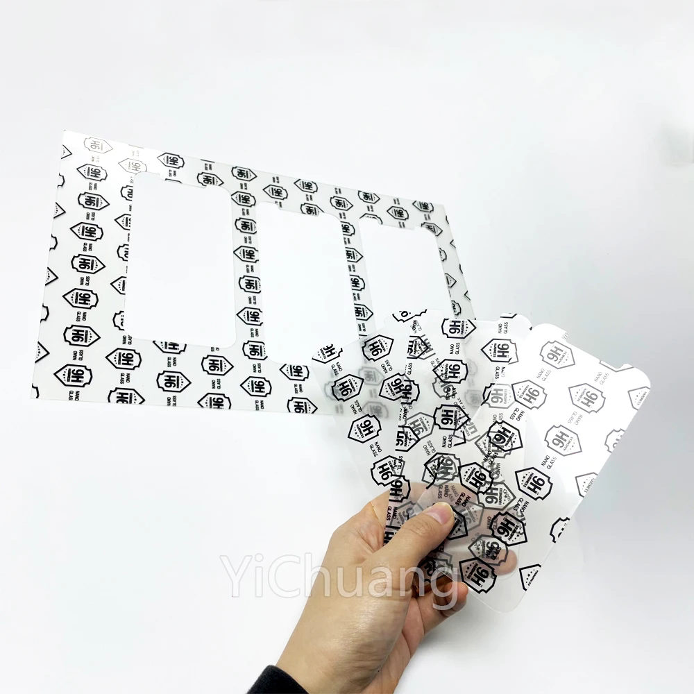 9H Matte Nano Flexible Glass Screen Protector Film PET Laser Cutting Raw Material Roll Film A4 Size Sheet