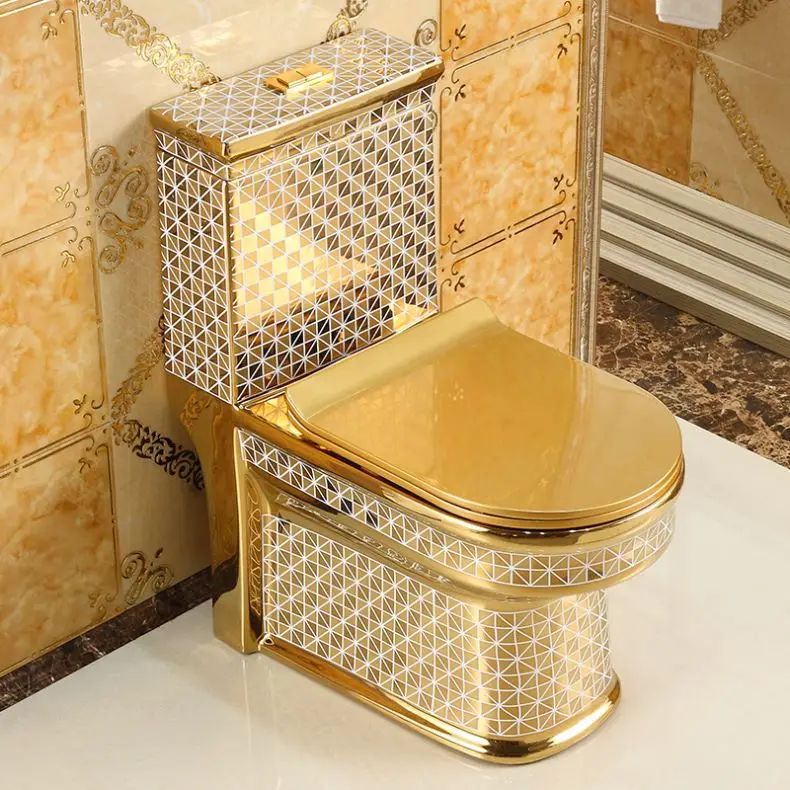 luxury one pc toilet modern bathroom shower toilet jet bidet in washdown toilettes vaso sanitary gold pot pan wall wc p trap