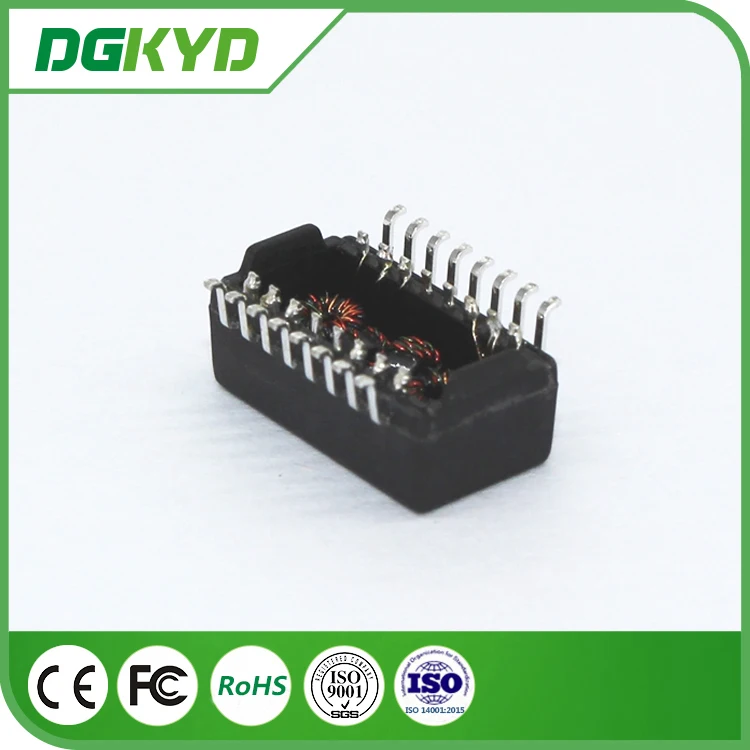 Customized Safety 1500V AC Isolated Transformers SMD 16 PIN 100BASE Filter