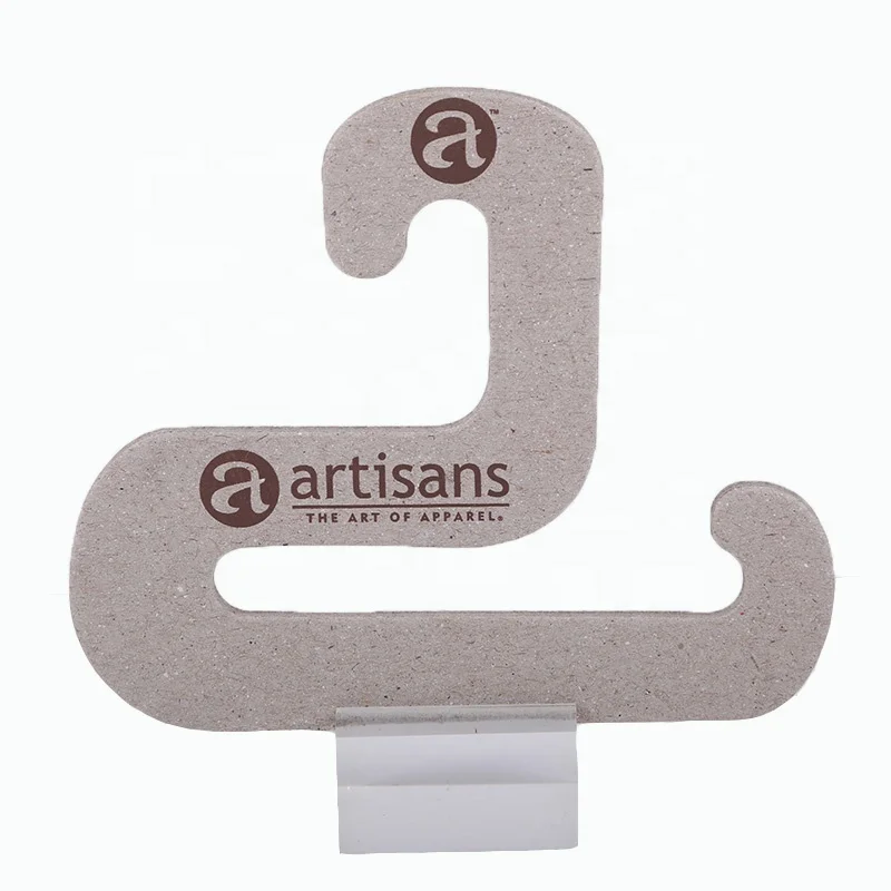 Экологически чистые картонные биоразлагаемые вешалки из переработанной бумаги для шарфов с напечатанным логотипом