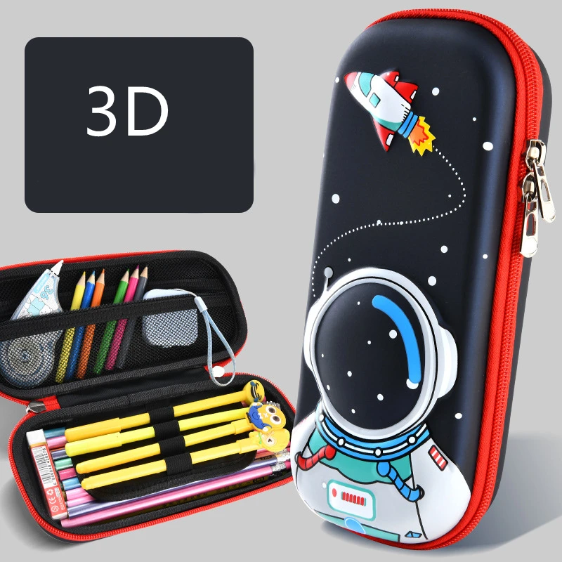 Top Seller 2022 Kids Pen Box Cartoon 3D EVA Pencil Bag School Stationery Pencil Case For Girls Boys Student