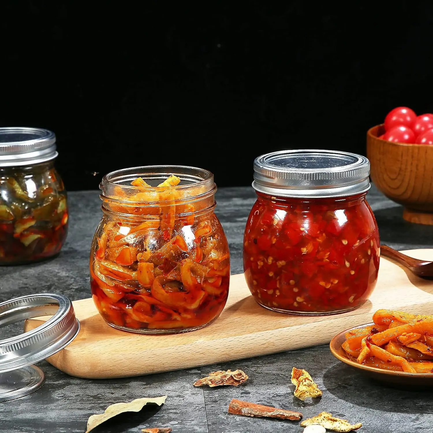Fast Delivery 8oz 240ML mason jars Glass Storage Containers for Overnight Oats Jam Jelly Honey Beans