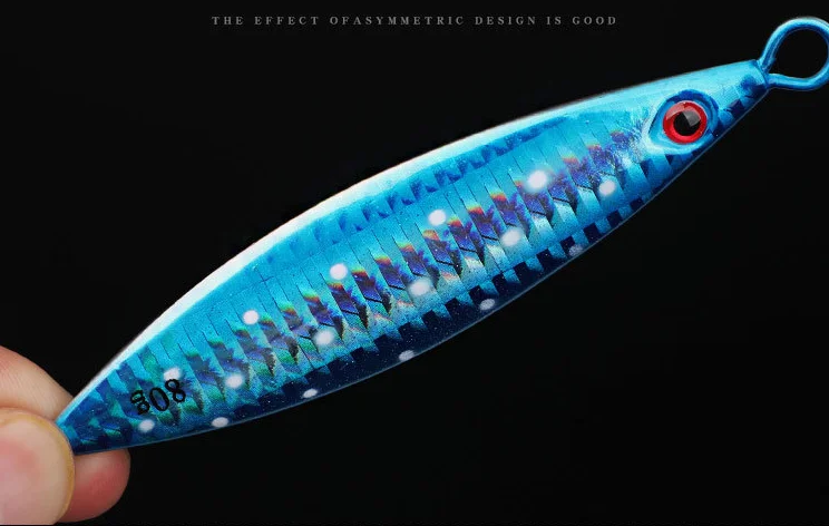 Factory wholesale slow rocking sea fishing iron plate deep sea boat fishing  60g 80g iron plate lure lead fish lure bionic  lure