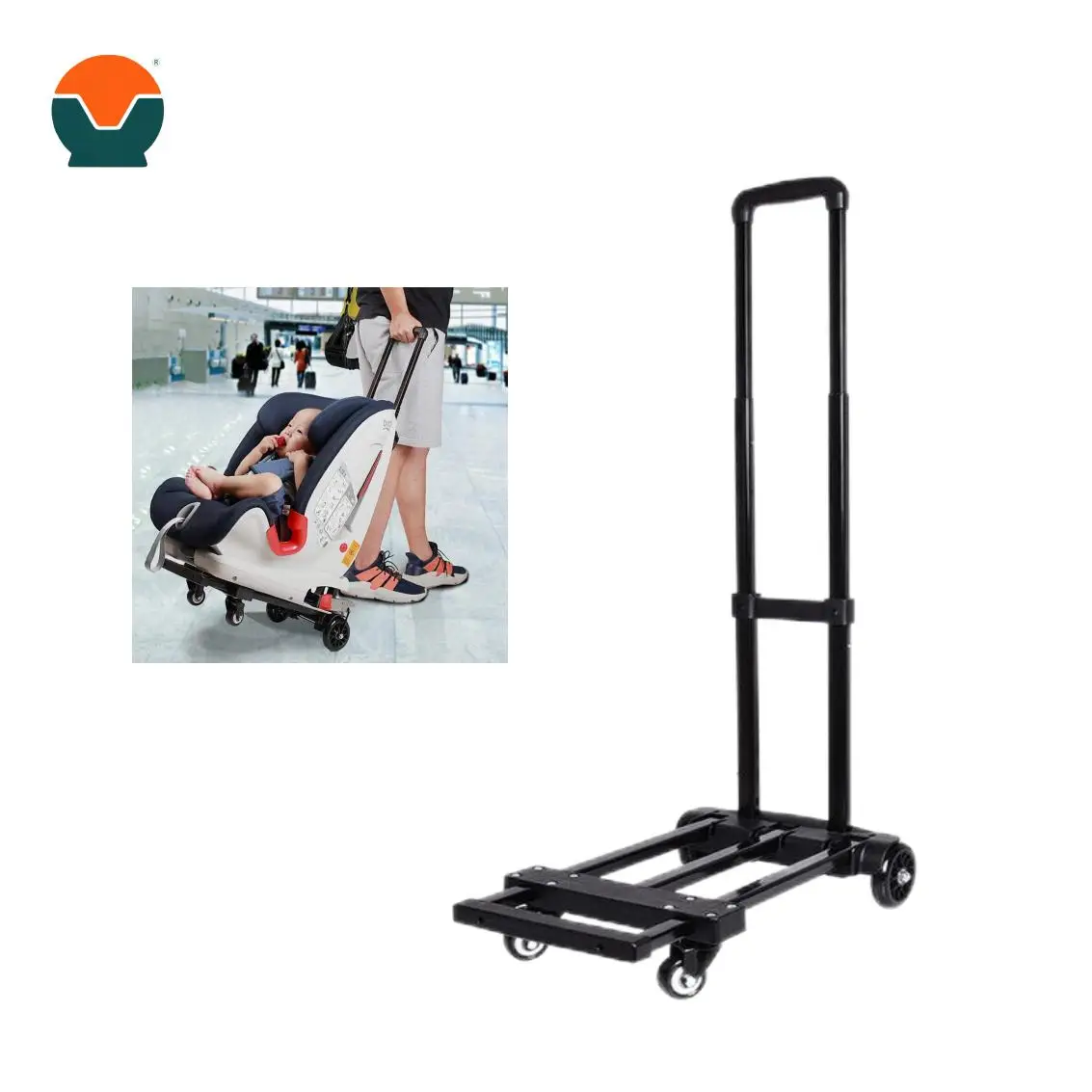 Tianyu New Promotion Telescopic Extension Chassis Folding Luggage Cart For Moving