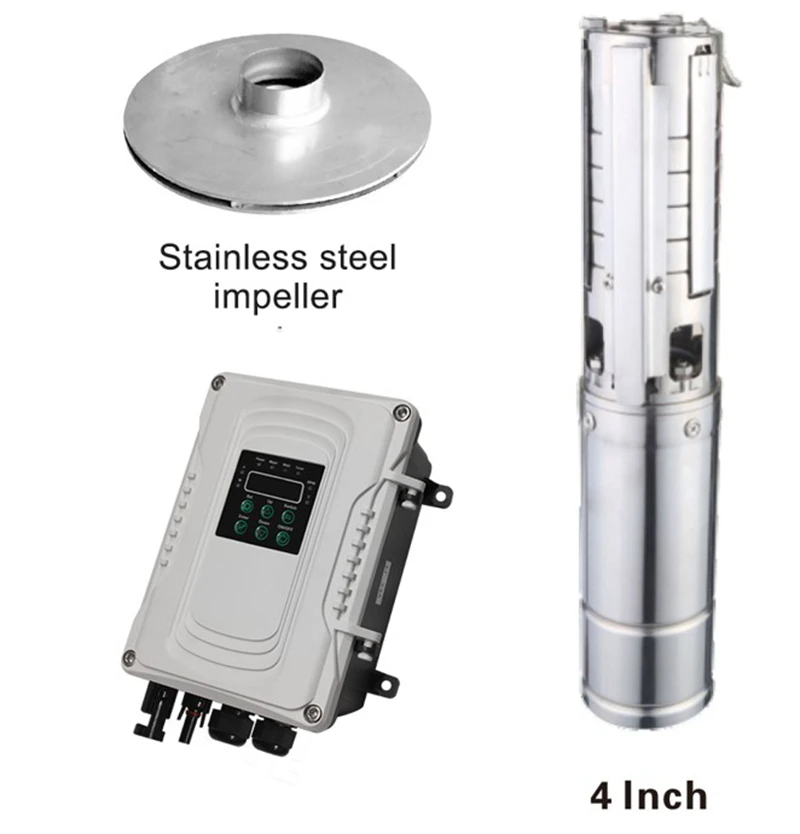2Hp Solar water pump for deep well solar energy pumping system kits Good Prices DC Agriculture Solar Submersible Water Pumps