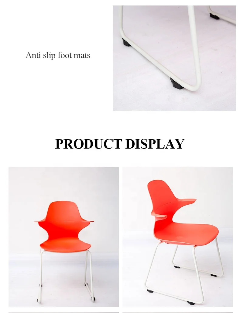 Modern Stackable Steel Frame Banquet Chair Colorful Plastic Hotel Restaurant Cafe Chairs
