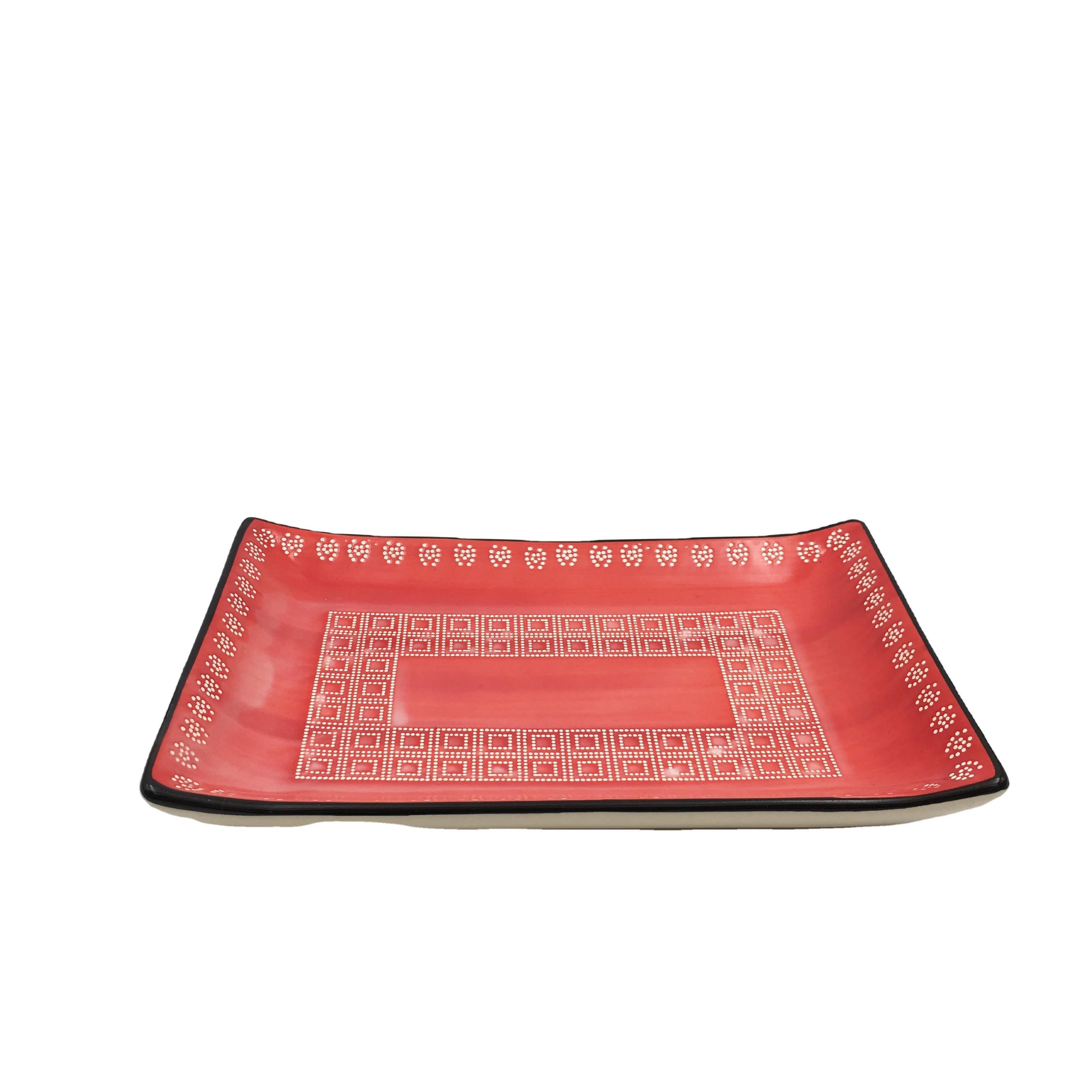 Customized Eco Friendly Restaurant Pate With Logo Ceramic Dinner Plate