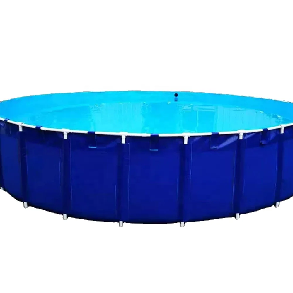 PVC canvas collapsible air pump spitter fish pond filter system water treatment plant preformed pond for fishes