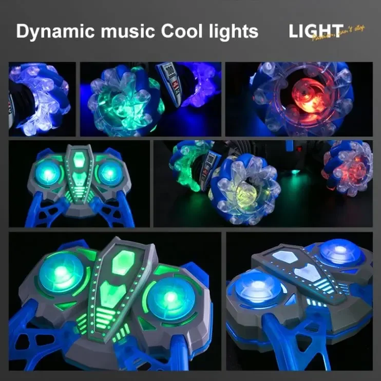 Off-Road Vehicle 360 Rotation Flip RC Racing Car with Light Music for Kids Vehicle RC Stunt Car Toys