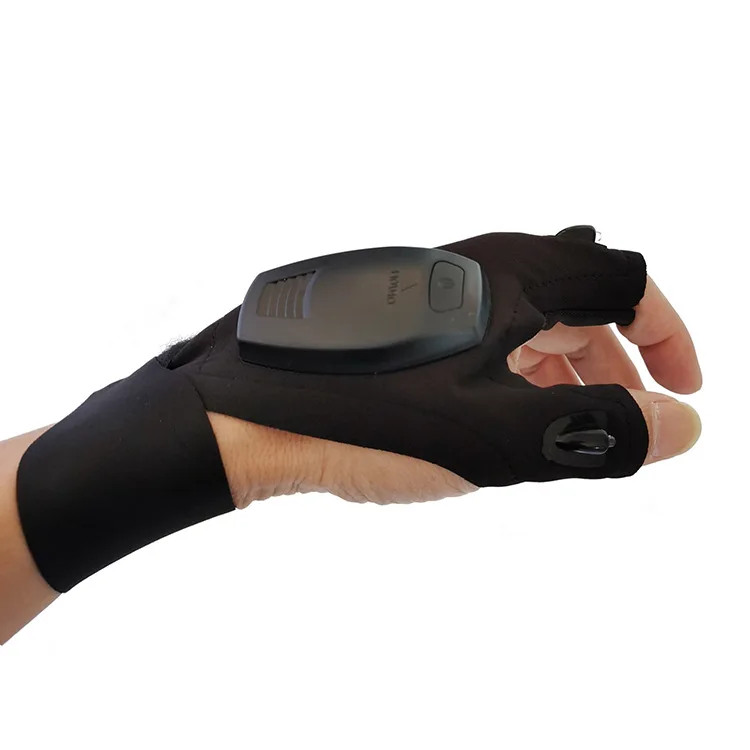 fish camping luminous LED flashlight Bicycle gloves work outdoor sports gloves fish household fishing gloves