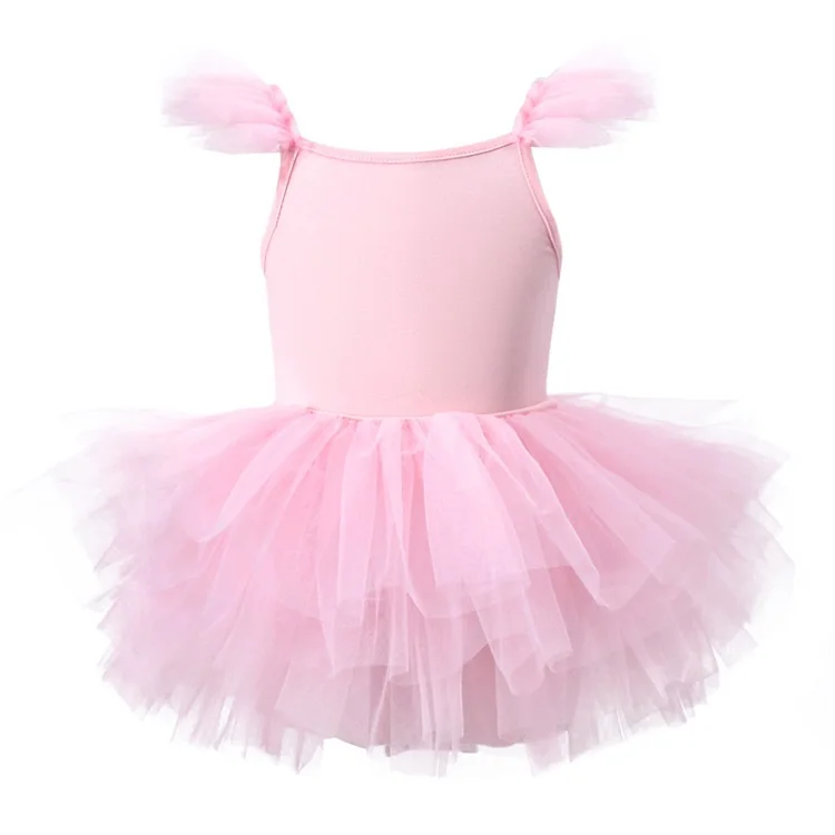 Hot selling rts 1-6 years  in stock kids stylish party wear ballet puffy comfortable baby girls performing tulle dress