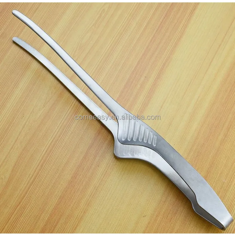 Stainless Steel Camping Barbecue Picnic Grilling Locking BBQ Gifts Cooking Kitchen Food Tongs