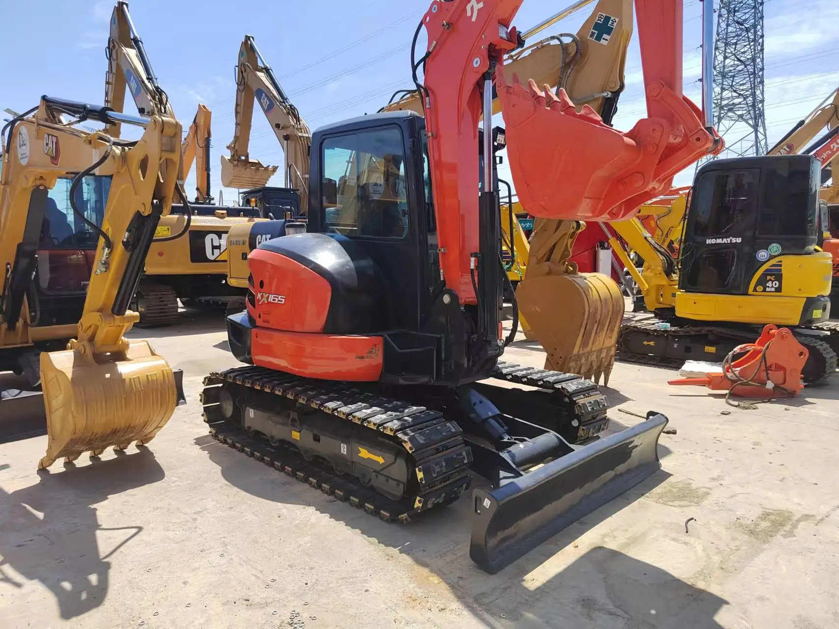 small excavator high quality used kubota kx165 excavator with bulldozer crawler machine usd mini kubota kx165 Cheap excavator