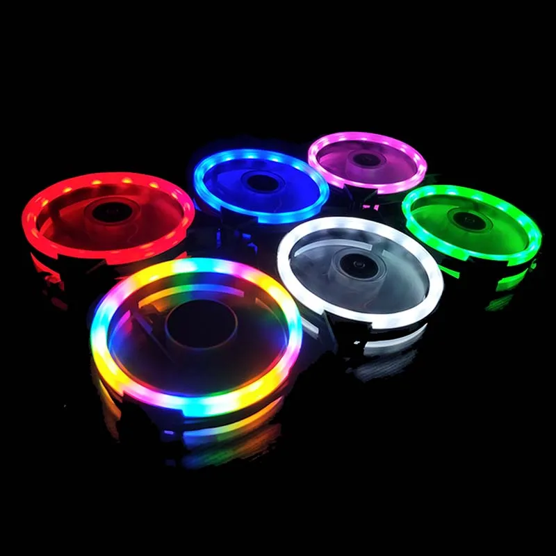 Low price COOLMOON OEM support gaming computer radiator Desktop pc 120 mm case fan 3PIN/4PIN fixed color silent fan for pc