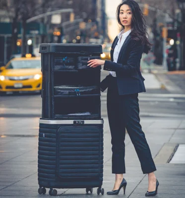 Germany wholesale collapsible luxury trolley pull up suitcase fashion luggage travel bags cases