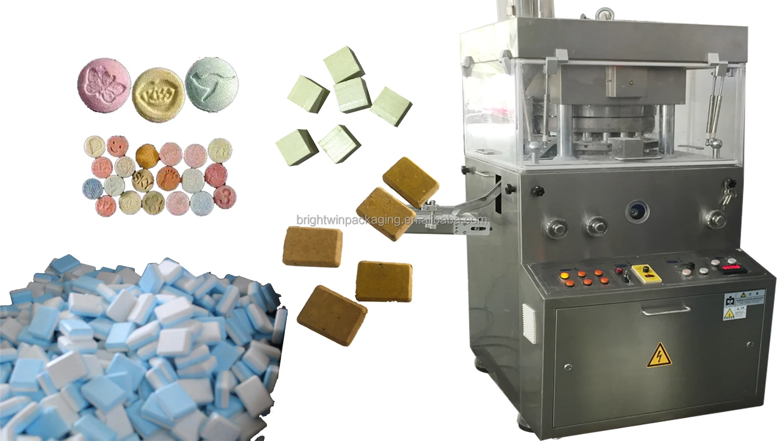 Brightwin Automatic bouillon cube wrapping machine stock cube machine automatic sugar cube press production machine