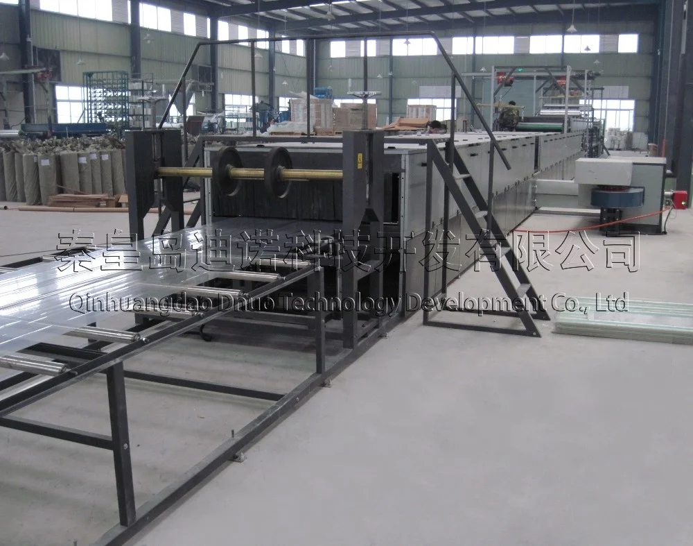 PRFV fibre glass Corrugated transparent skylight roofing sheets board making machinery