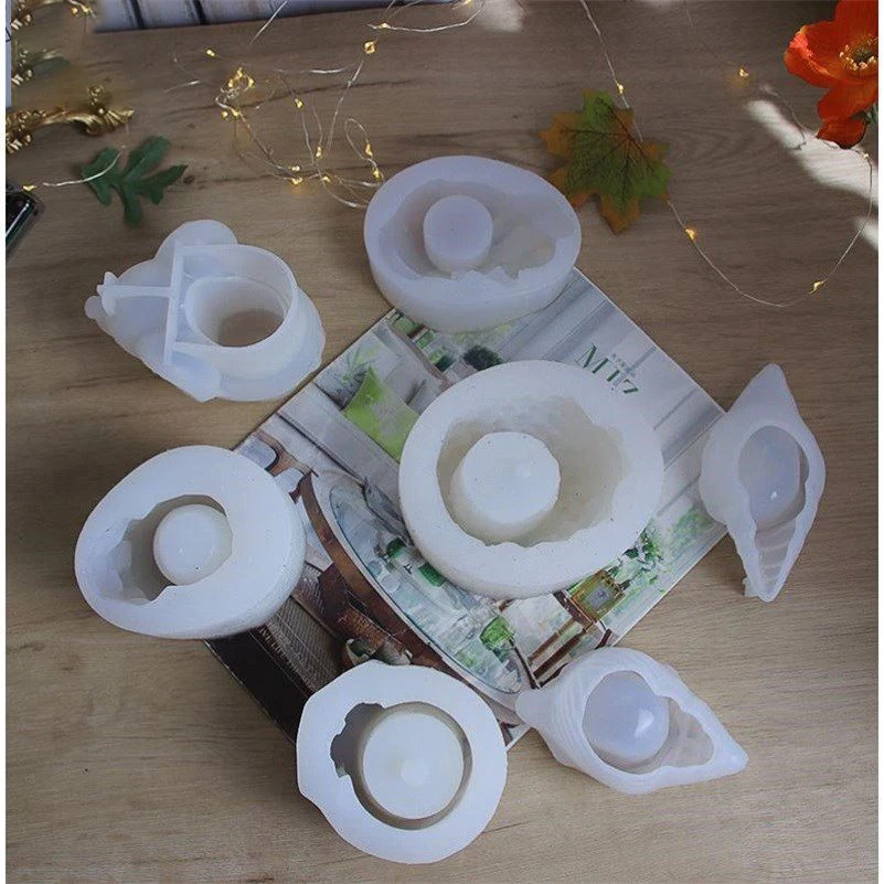 Форма силиконовая для моделирования геометрических фигур милая форма в виде слона совы раковины бетонного цемента цветочного горшка пластырь ароматерапии