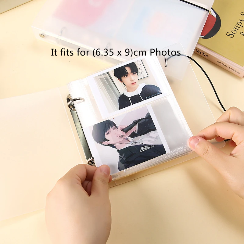Well-Selling 3 Ring Binder with 25 Clear Plastic Inner Pages 10 X 10cm Pockets Inch Closure for Kpop Albums Mini Photocards