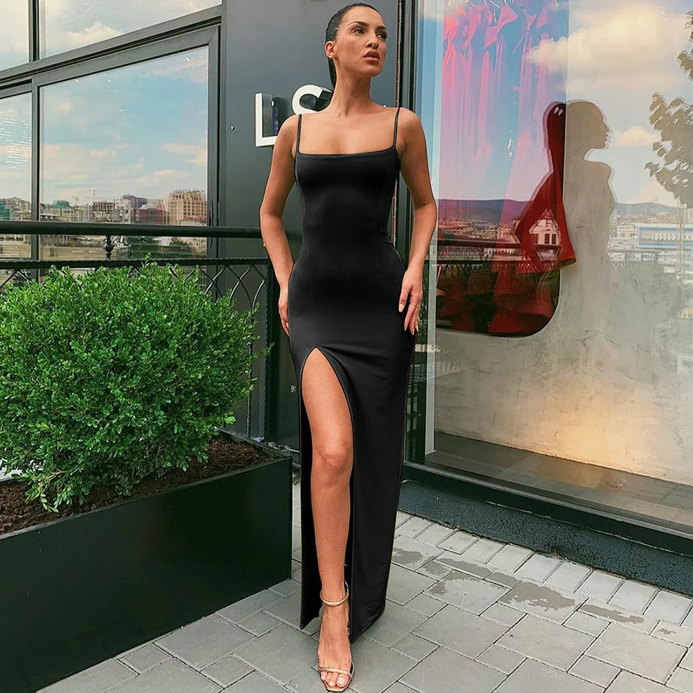 2022 New Arrival Pure Color Sleeveless Cocktail Dresses for