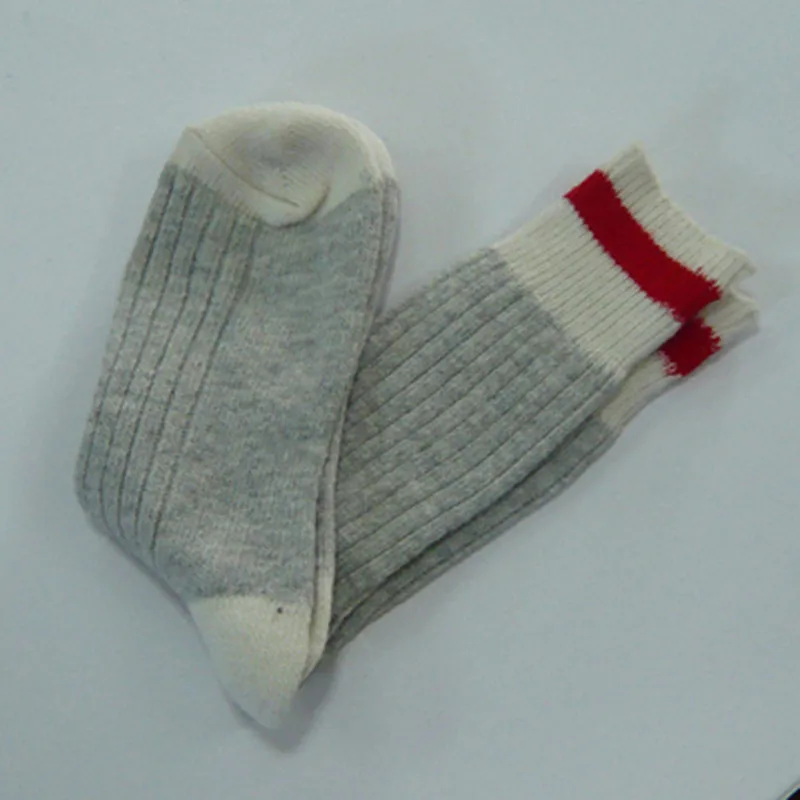 sublimation gray winter canada women red stripe light gray work socks
