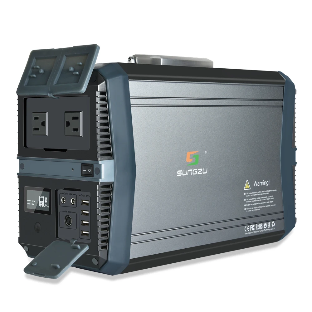 Sungzu Top Quality Power Station 1500W  Reliable Solar Generator 417600mAh Universal  Residential Outdoor Solar Power  Charger
