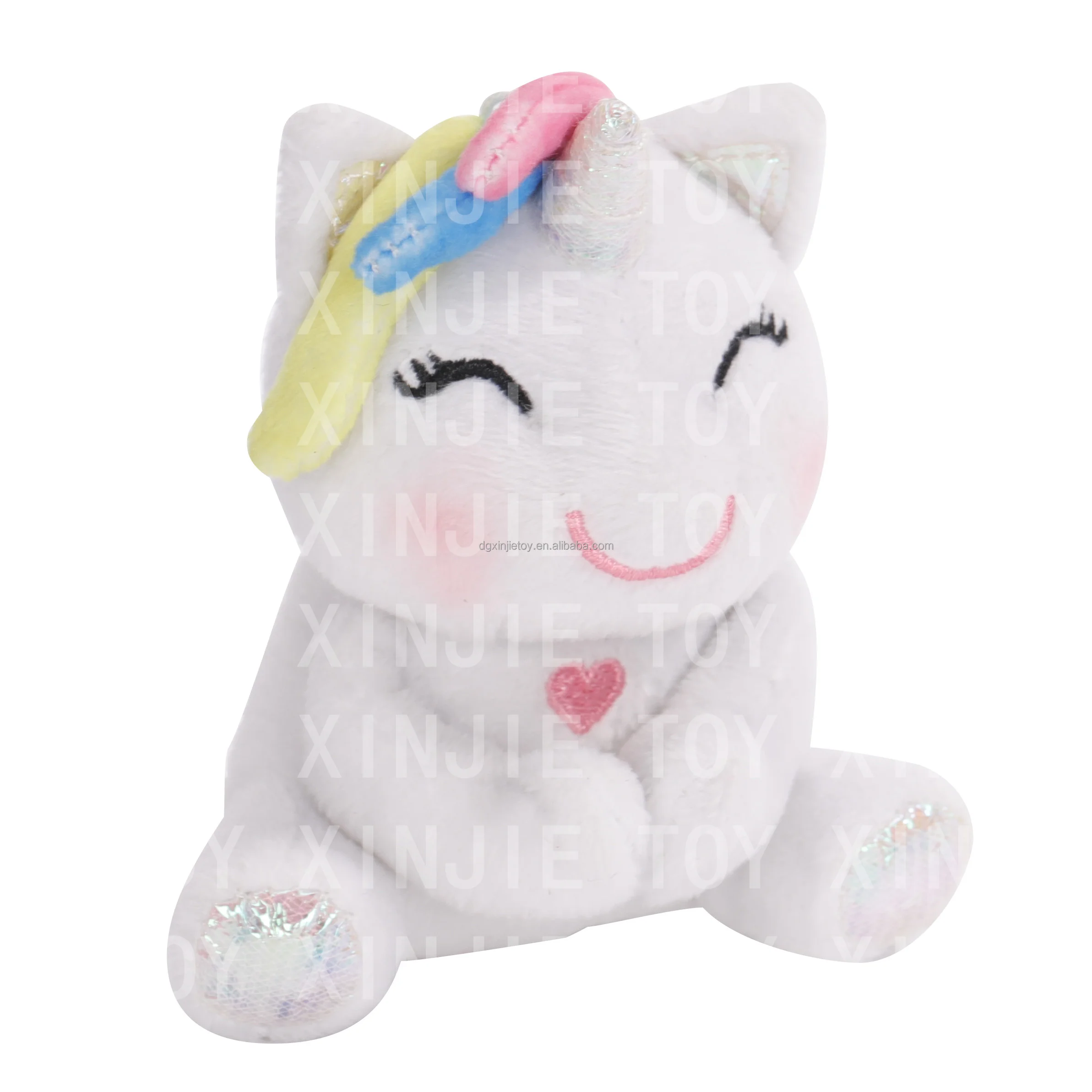 Professional customization Funny unicorn plush toy with colorful wings Smiling unicorn stuffed animal toys