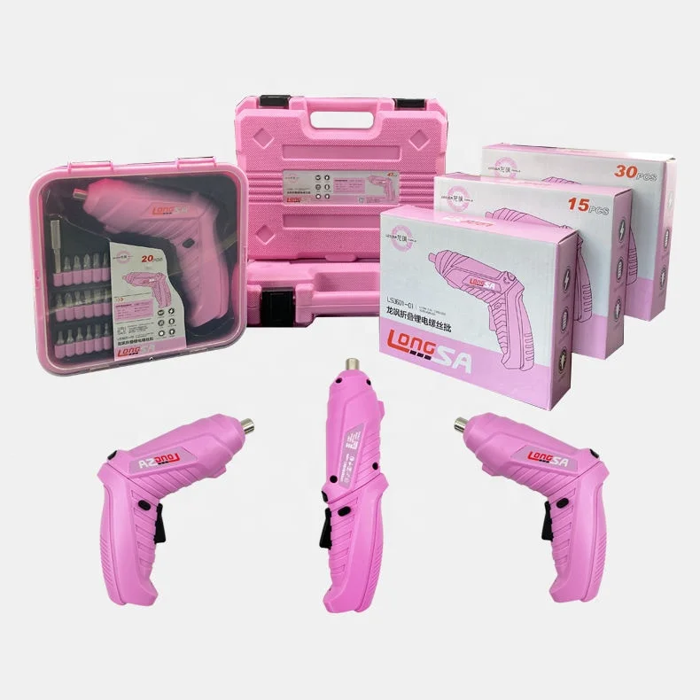 Women kid  Li-ion Battery  Cross border 4.2V mini folding USB lithium rechargeable  electric screwdriver tool set 5 pack