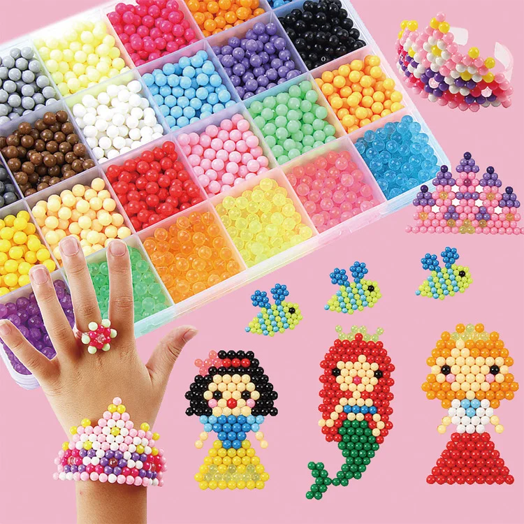 2021 Children Playing 3D DIY Kids Educational Toys magic Beads Water Beads