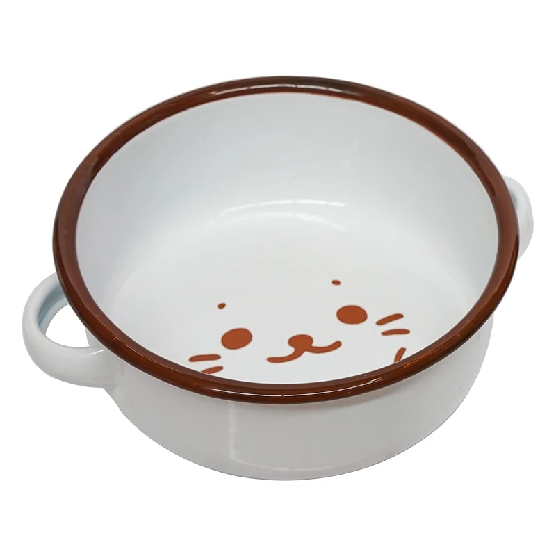24/26/28/30/32/34/36/38/40cm Enamel Pizza Pie Pan Plate Dish Plate Enamel Cookware Marble Speckles Enamel Frypan Fire Directly