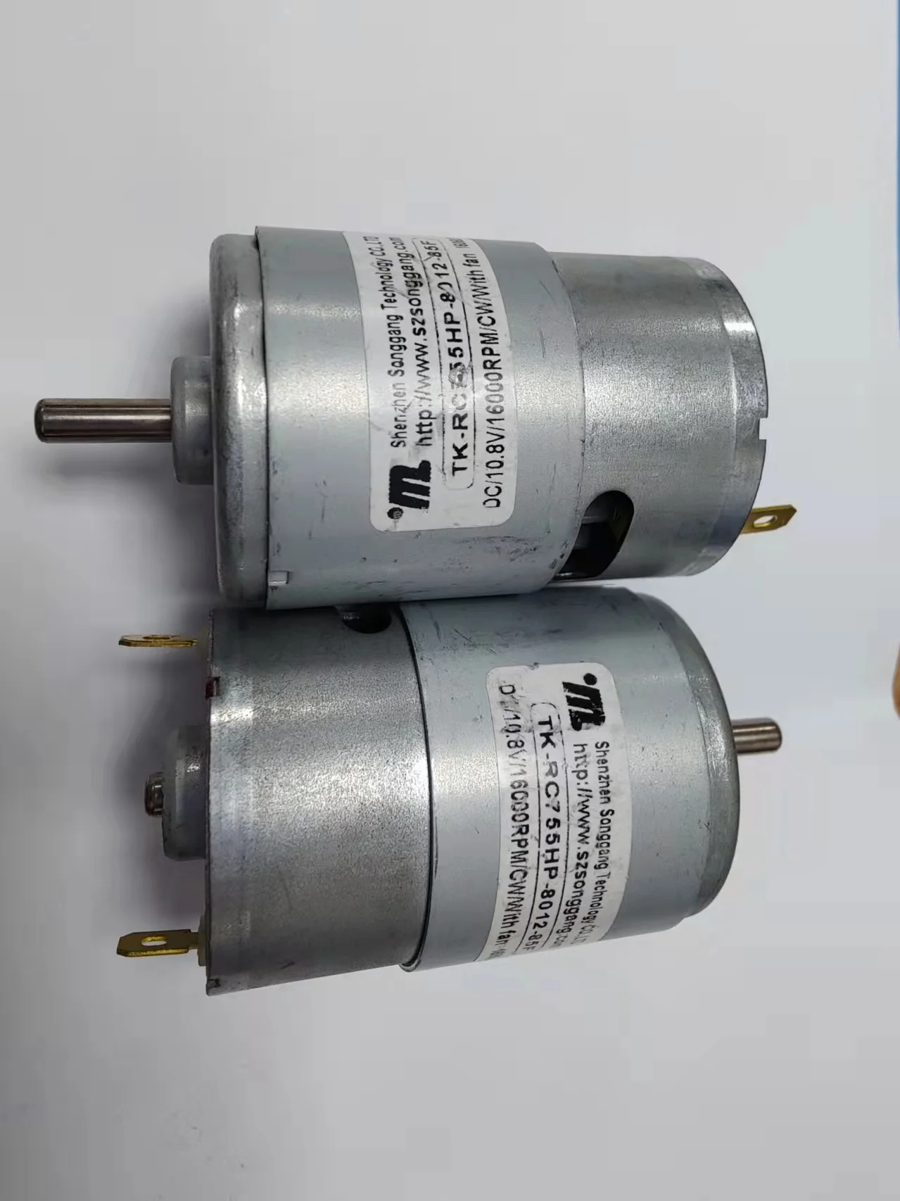 DC motor 10.8v 1002320 RC 755 HP 8012 85F DC 10.8V 16000RPM CW shaft long 18.2MM 2.0A with blades for electric scooter