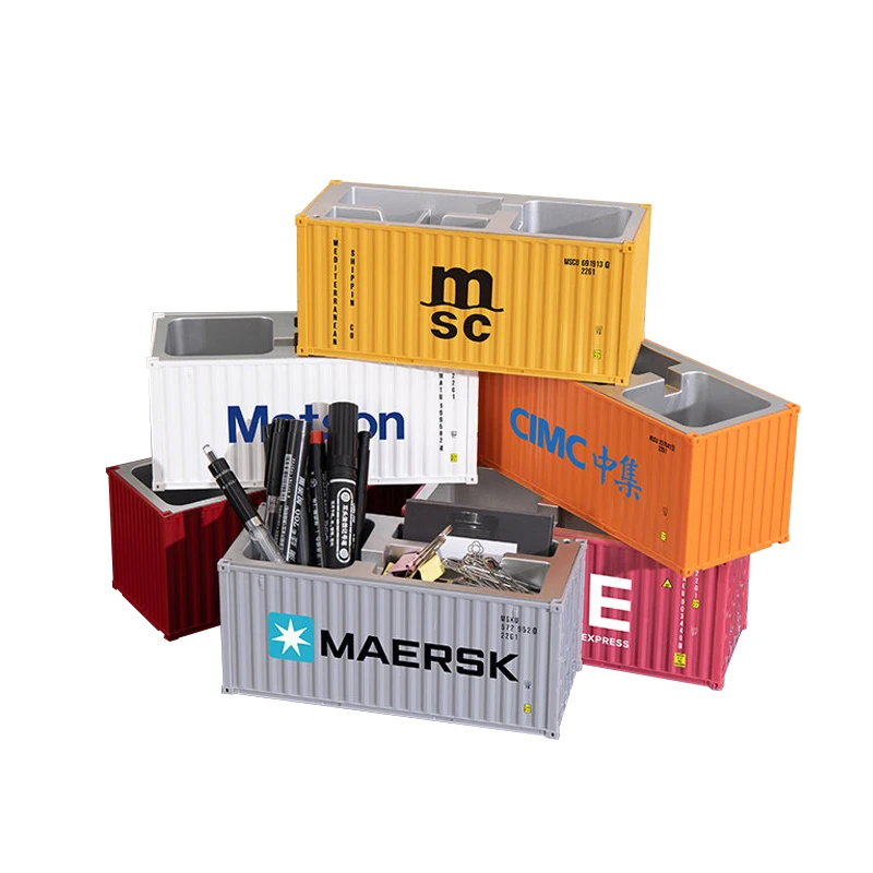 Container Model Storage Box Pen Holder Wholesale Luxury Custom Logo Gift Box  Shipping Logistics Container Model