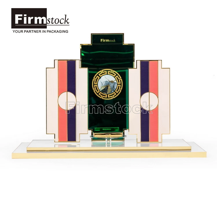 2022 New design marble lipstick skincare custom perfume bottle counter makeup small showcase