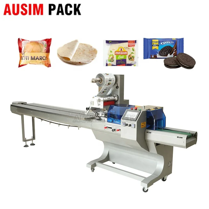 Automatic Chocolate Pieces Flow Wrapper Packing Machine Automatic Toilet Soap Bar Plastic Film Pillow Horizontal Packing Machine