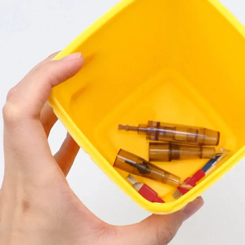 Plastic Sharps Container Biohazard Needle Disposal Box for Infectious Waste For Permanent Makeup