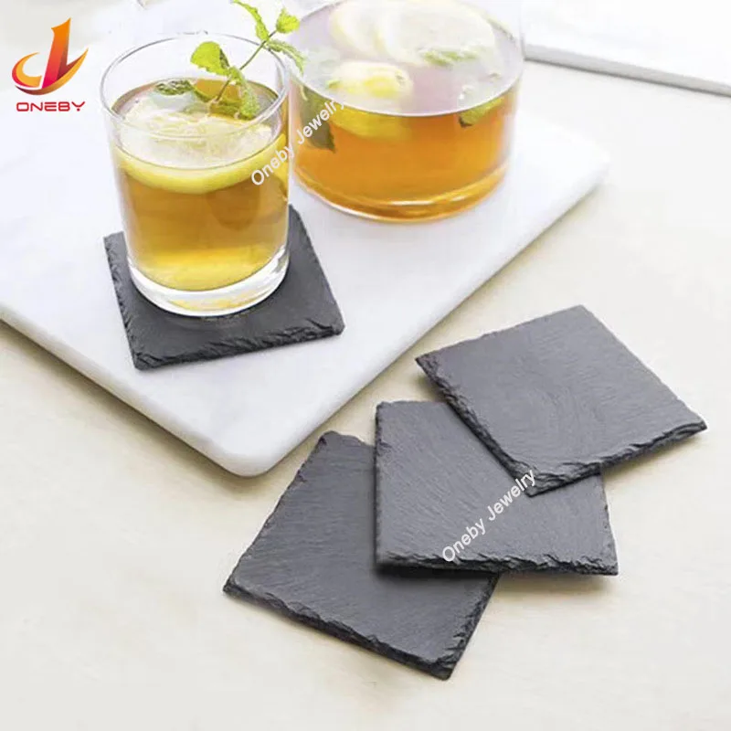 wholesale Slate Coasters Direct Restaurant Stone Serving Sushi Lava Rock Slate Dinner Plate Coaster