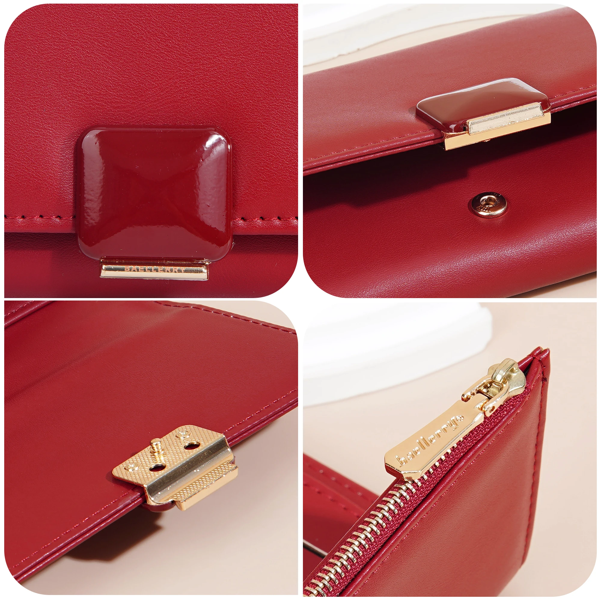 Baellerry Wholesale Large capacity Multi slot card holder Long Mobile Phone Bag Button closure Purse Handbag wallet for women