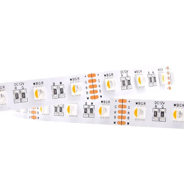 Analog LED strip with both RGB and Warm White flexbiel RGBW RGBWW 60 led strip