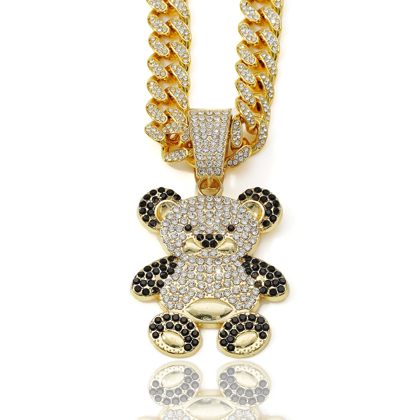 High Quality Fashion Personality Diamond Pendant Necklace Stainless Steel Necklaces  Pendants for Jewelry