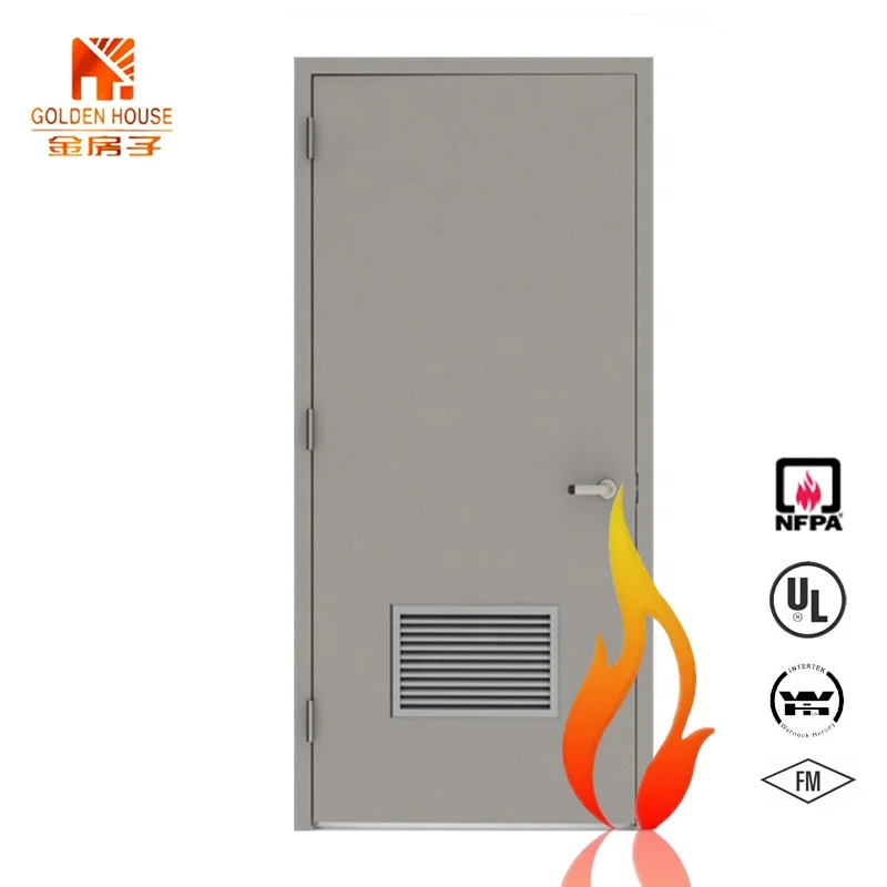 USA standard 90 minute fireproof low price UL listed approve hollow metal fire door