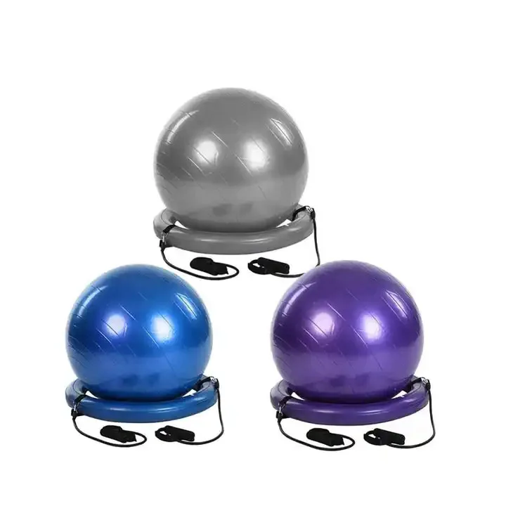 Stability balance yoga ball anti-slip 45cm 55cm 65cm customized exercise pilates yoga ball chair with handle
