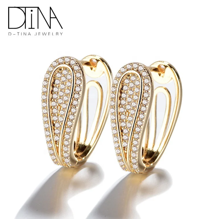 Высококачественные металлические серьги DTINA с кристаллами для женщин