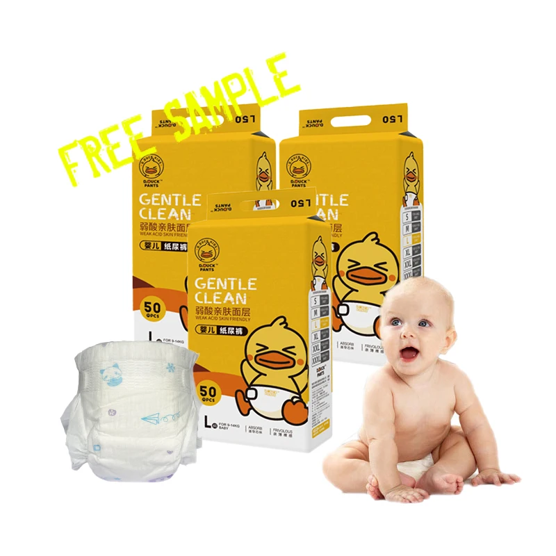 Free Sample Disposable Diapers for Kids Cotton Babies Abdl Diaper Xl Printed Nappies Free Sample Competitive Price New