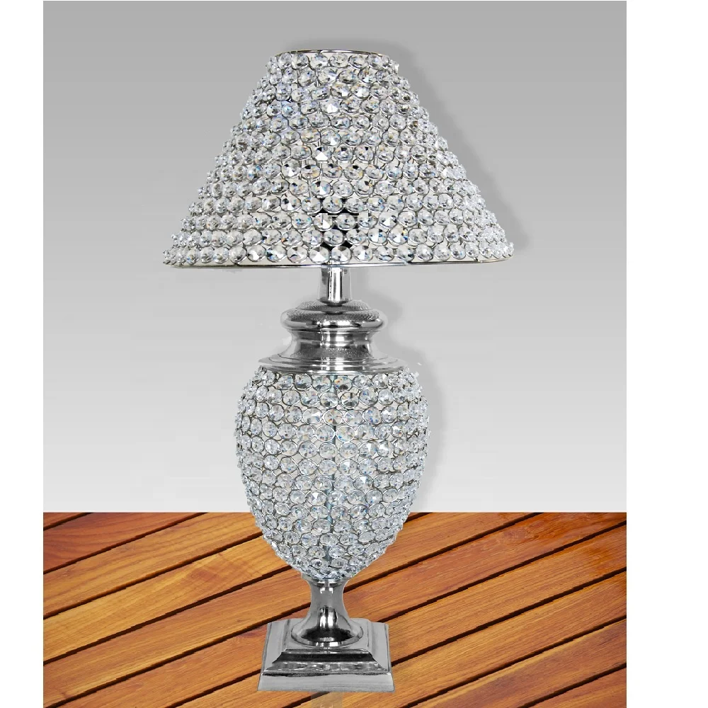 Modern Crystal Desk Light Electric Switch Control USB Recharge Acrylic LED Table Lamp for Bedroom Living Room Decoration